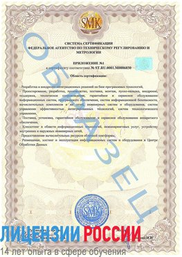 Образец сертификата соответствия (приложение) Благовещенск Сертификат ISO 27001