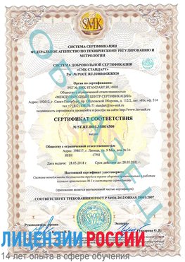 Образец сертификата соответствия Благовещенск Сертификат OHSAS 18001