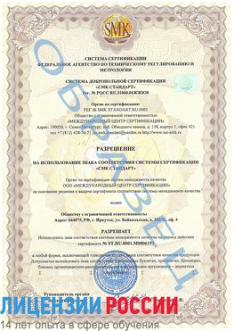 Образец разрешение Благовещенск Сертификат ISO 50001